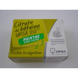 Citrate de betaîne upsa 2 g menthe sans sucre