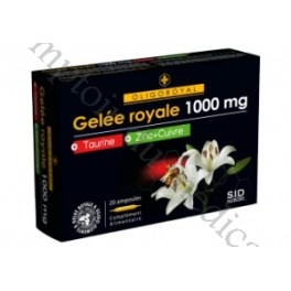 Gelée Royale 1000 mg Taurine Zinc Cuivre OLIGOROYAL Gelée Royale 1000 mg Taurine Zinc Cuivre OLIGOROYAL