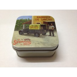 Savon boîte métal année 30 fourgonnette 100g Savon boîte métal année 30 fourgonnette 100g