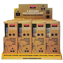 Manouka bougie anti moustiques lot de 4 Manouka bougie anti moustiques lot de 4